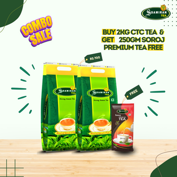 Buy 2 Get 1 for Free- Buy 2Kg Strong CTC Tea, Get One 250 Gm Soroj Premium Tea