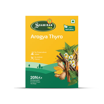 Arogya Thyro Thyroid Wellness Tea | Ashwagandha, Nettle & Flax Seed Herbal Blend – 20 Pyramid Tea Bags